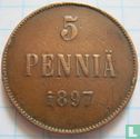 Finland 5 penniä 1897 - Afbeelding 1