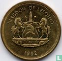 Lesotho 2 lisente 1992 (acier recouvert de laiton) - Image 1