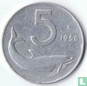 Italië 5 lire 1956 - Afbeelding 1