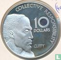 Guyana 10 dollars 1976 (PROOF) "10th anniversary of Independence - Collective responsibility" - Image 2