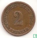 Empire allemand 2 pfennig 1906 (J) - Image 1