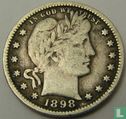 Verenigde Staten ¼ dollar 1898 (zonder letter) - Afbeelding 1