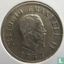 Italy 50 centesimi 1863 (M - with crowned escutcheon) - Image 1