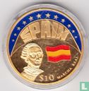 Liberia 10 dollars 2000 "Spain" - Afbeelding 2
