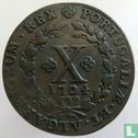 Portugal 10 réis 1724 - Image 1