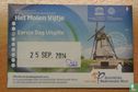 Nederland 5 euro 2014 (coincard - eerste dag uitgifte) "Kinderdijk windmills" - Afbeelding 3