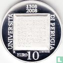 Italië 10 euro 2008 (PROOF) "700 years University of Perugia" - Afbeelding 1