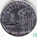 Italië 5 euro 2013 "150 anniversary of the death of Giuseppe Gioacchino Belli" - Afbeelding 1