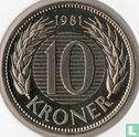 Denemarken 10 kroner 1981 - Afbeelding 1