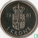 Denemarken 1 krone 1981 - Afbeelding 1