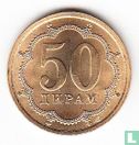 Tajikistan 50 dirams 2006 (brass plated steel) - Image 2