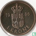 Denemarken 1 krone 1986 - Afbeelding 1