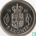 Denemarken 5 kroner 1980 - Afbeelding 1