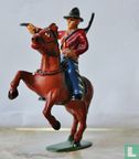 Mounted cowboy (gun on back) - Afbeelding 1