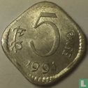 India 5 paise 1991 (Calcutta) - Image 1