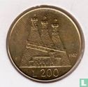 Saint-Marin 200 lires 1987 "15e anniversaire-reprise ou pièces de monnaie" - Image 1