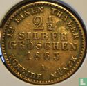 Pruisen 2½ silbergroschen 1863 - Afbeelding 1