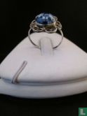 Zilveren ring met Delfts Blauw - Image 1