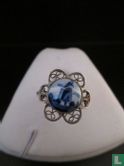 Zilveren ring met Delfts Blauw - Afbeelding 2