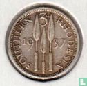 Zuid-Rhodesië 3 pence 1937 - Afbeelding 1