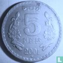 India 5 rupees 2001 (Hyderabad) - Afbeelding 1
