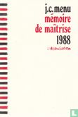Mémoire de maîtrise - 1988 - Bild 1