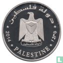 Palestine 10 Dinars 2014 (year 1435 - Nickel Plated Brass - Prooflike - Replica) - Afbeelding 2