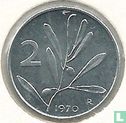 Italië 2 lire 1970 - Afbeelding 1