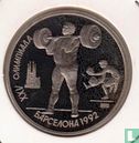 Rusland 1 roebel 1991 (PROOF) "1992 Summer Olympics in Barcelona - Weightlifting" - Afbeelding 2