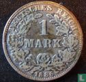 Empire allemand 1 mark 1886 (J) - Image 1