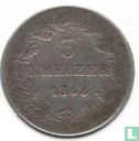 Nassau 3 kreuzer 1844 - Afbeelding 1