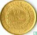 Frankrijk 20 francs 1886 - Afbeelding 1