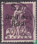 Overprint on stamps of Bavaria - Image 1