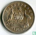 Australie 3 pence 1911 - Image 1