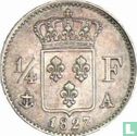 France ¼ franc 1827 (A) - Image 1