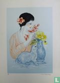 Jeune fille au chat et au vase blue - Image 1