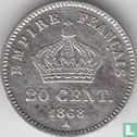 Frankrijk 20 centimes 1868 (A) - Afbeelding 1