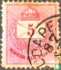 Brief, kroon en posthoorn - Afbeelding 1