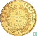 Frankrijk 20 francs 1855 (BB) - Afbeelding 1