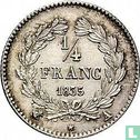 Frankrijk ¼ franc 1835 (A) - Afbeelding 1