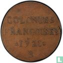 French colonies 9 deniers 1721 (B) - Image 1