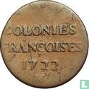 French colonies 9 deniers 1722 (H) - Image 1