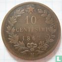 Italy 10 centesimi 1862 (M) - Image 1