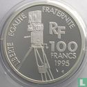 Frankrijk 100 francs 1995 (PROOF) "Charlie Chaplin" - Afbeelding 1