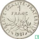 Frankrijk 1 franc 1981 - Afbeelding 1