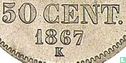 Frankrijk 50 centimes 1867 (K) - Afbeelding 3