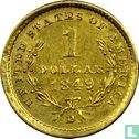 United States 1 dollar 1849 (D) - Image 1