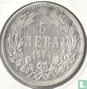 Bulgaria 5 leva 1884 - Image 1