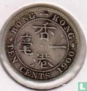 Hong Kong 10 cent 1900 (without H) - Image 1