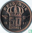België 50 centimes 1991 (FRA) - Afbeelding 1